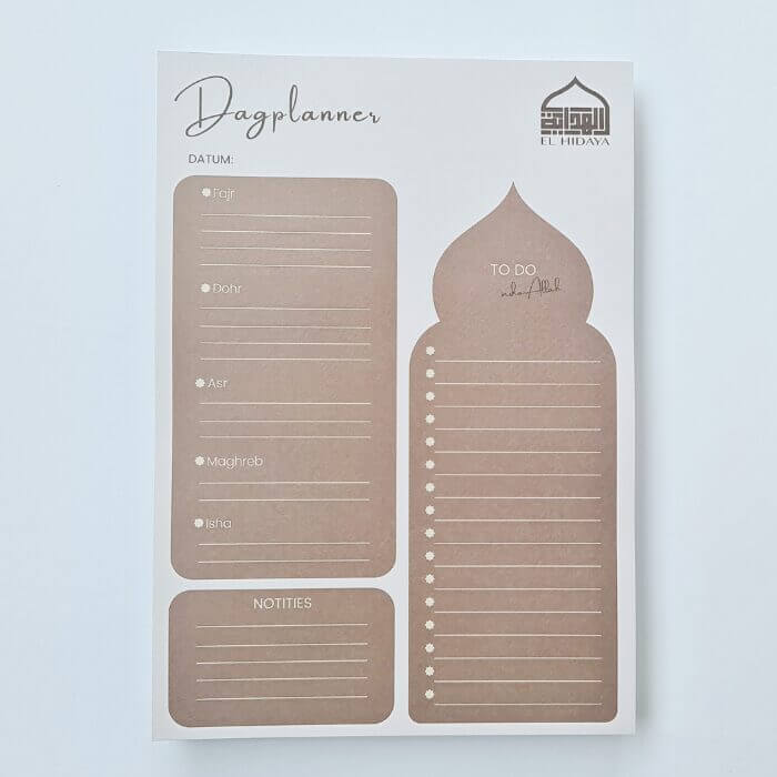 EL HIDAYA Dagplanner, islamitische dagplanner, scheurblok NL product foto