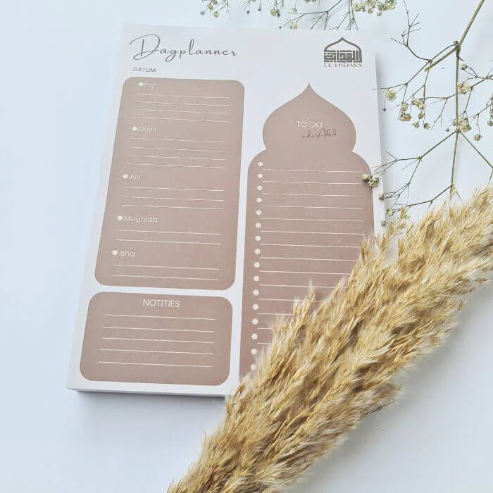 EL HIDAYA Dagplanner, islamitische dagplanner, scheurblok NL met decoratie er bij