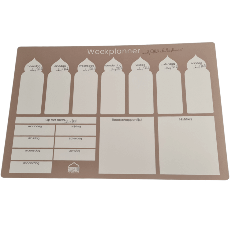 EL HIDAYA Weekplanner Whiteboard