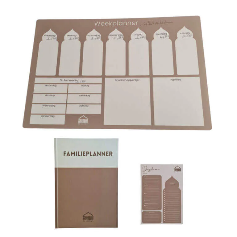 Voordeelbundel Familieplanner, Weekplanner Whiteboard en Dagplanner scheurblok
