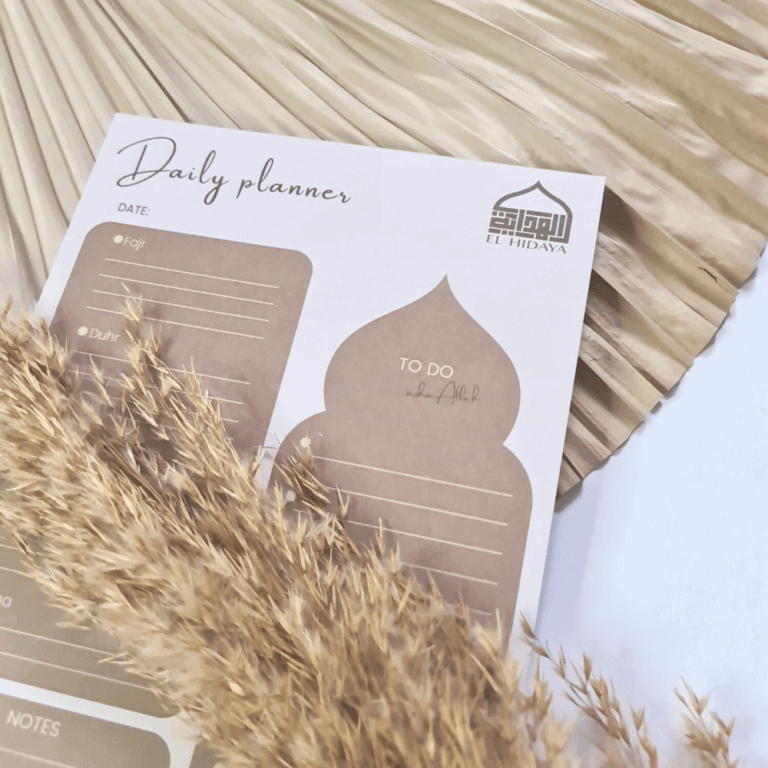 EL HIDAYA Islamic planner, tear block, daily planner, plan your day around Salah, islamic stationery 2 EN