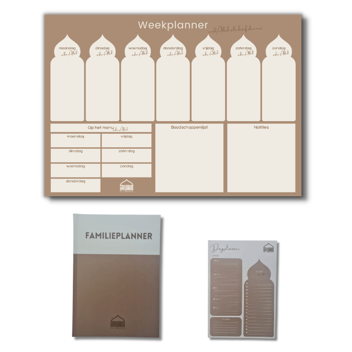 Voordeelbundel Weekplanner magnetisch + familieplanner + dagplanner